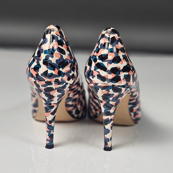 Nine West Flax Patent Pointed Toe Pumps Blue Pink Black - Picture 9 of 16